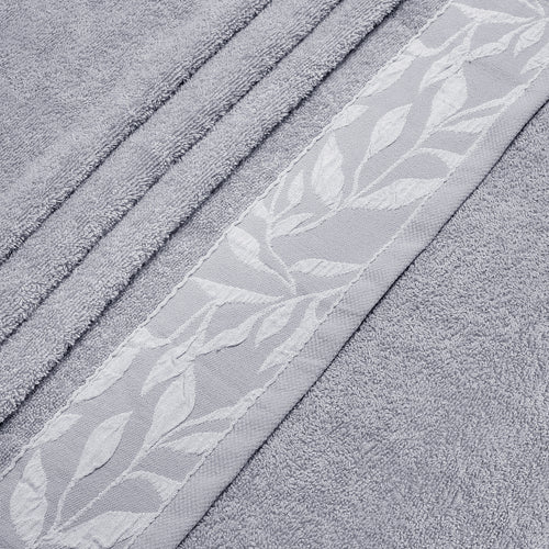 Combed Cotton Jacquard Towel - Grey