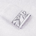 Combed Cotton Jacquard Towels - White
