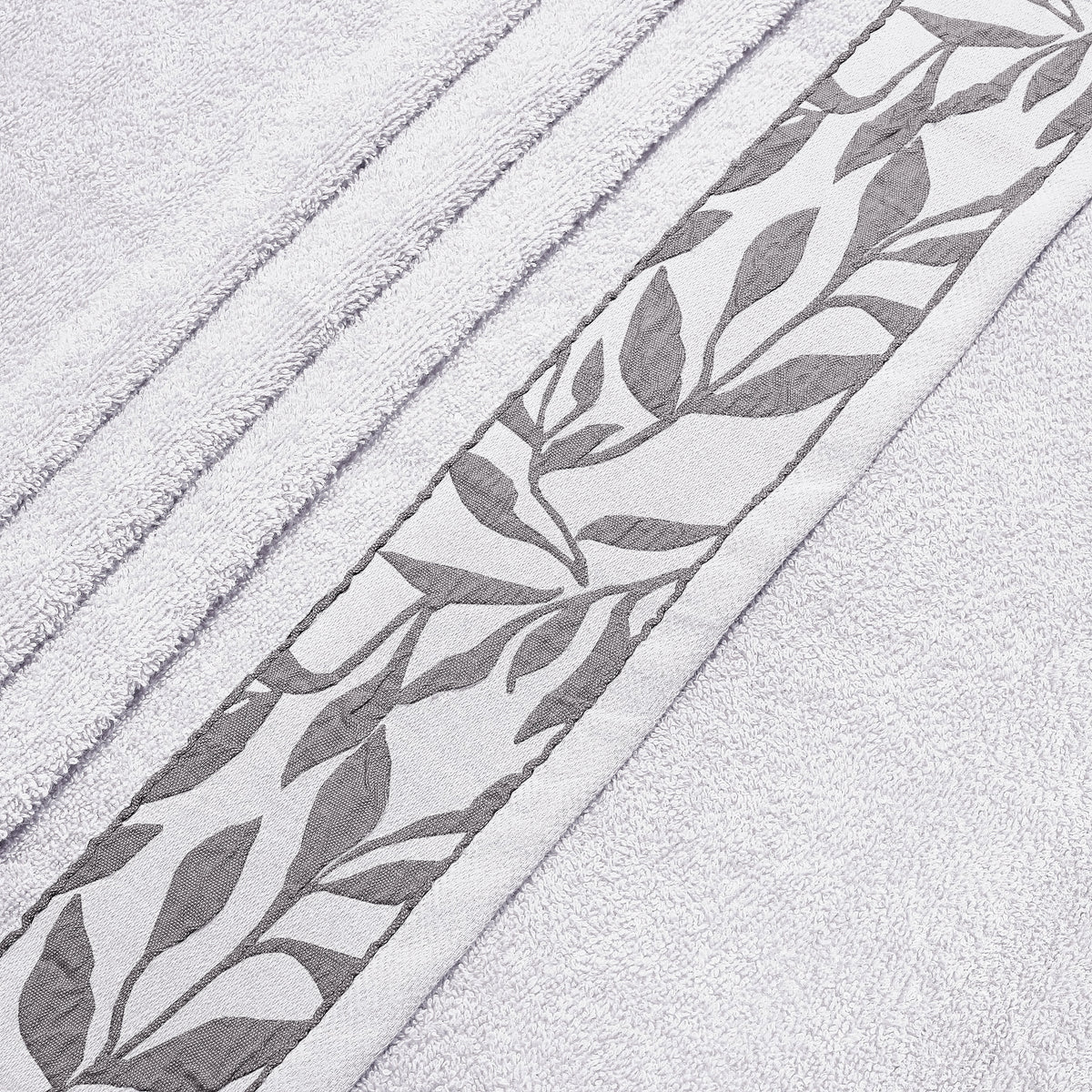 Combed Cotton Jacquard Towels Pack Of 2 & 4 -White