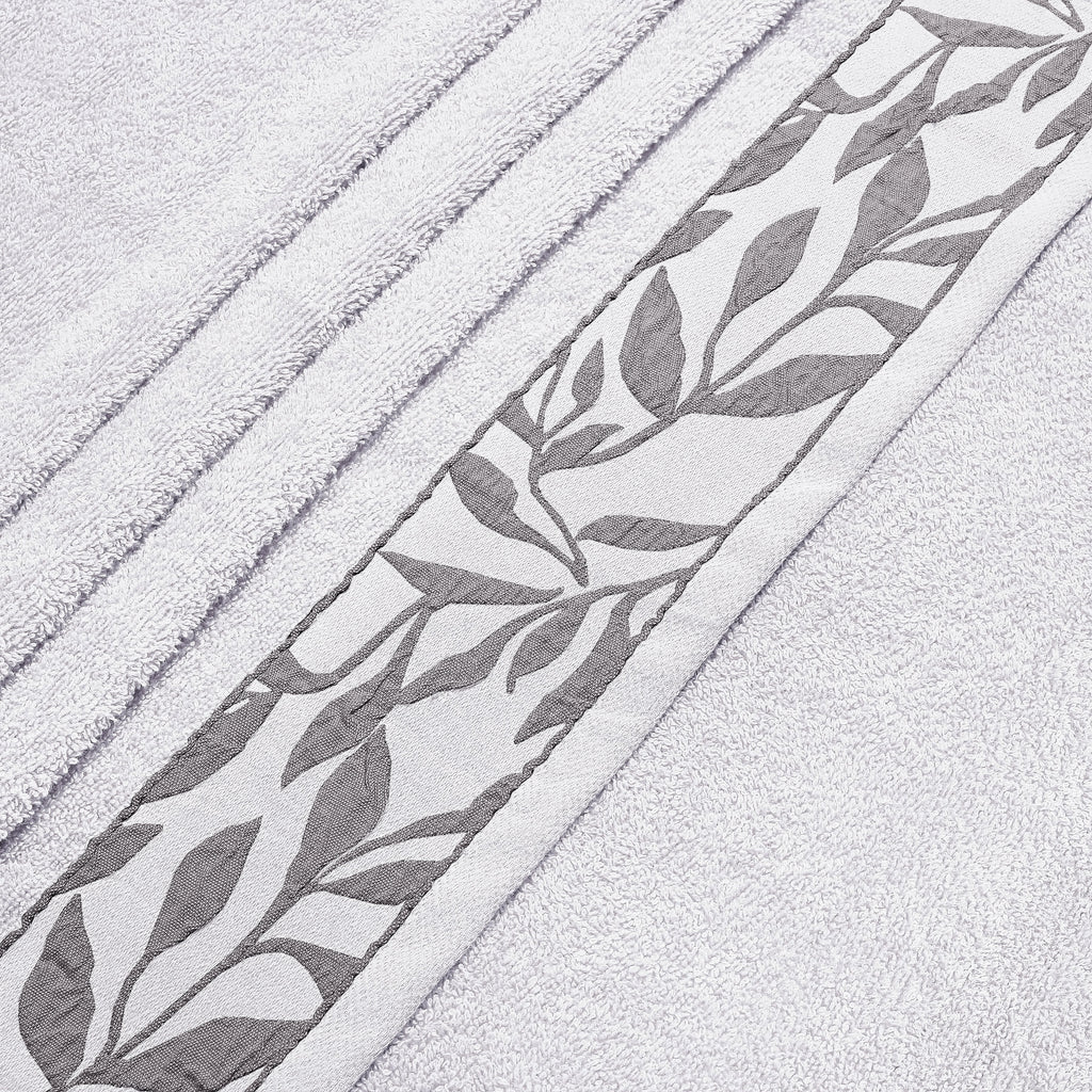 Combed Cotton Jacquard Towels - White