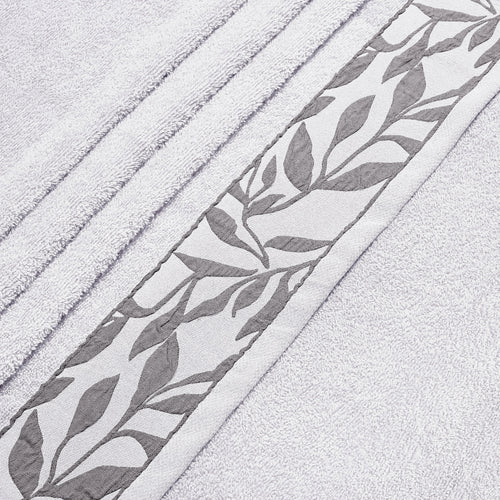 Combed Cotton Jacquard Towels - White