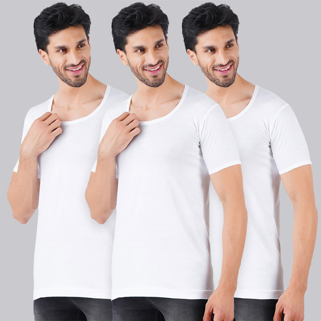 ALL-Rounder  Essential Men's Vests Half Sleeves  Pack of 3