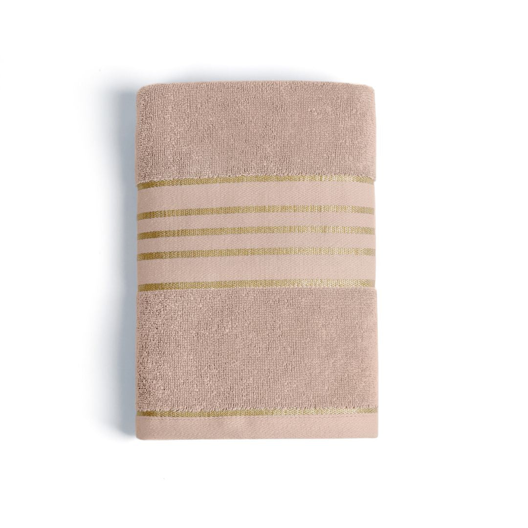 Combed Cotton Beige Towel Pack Of 2 & 4