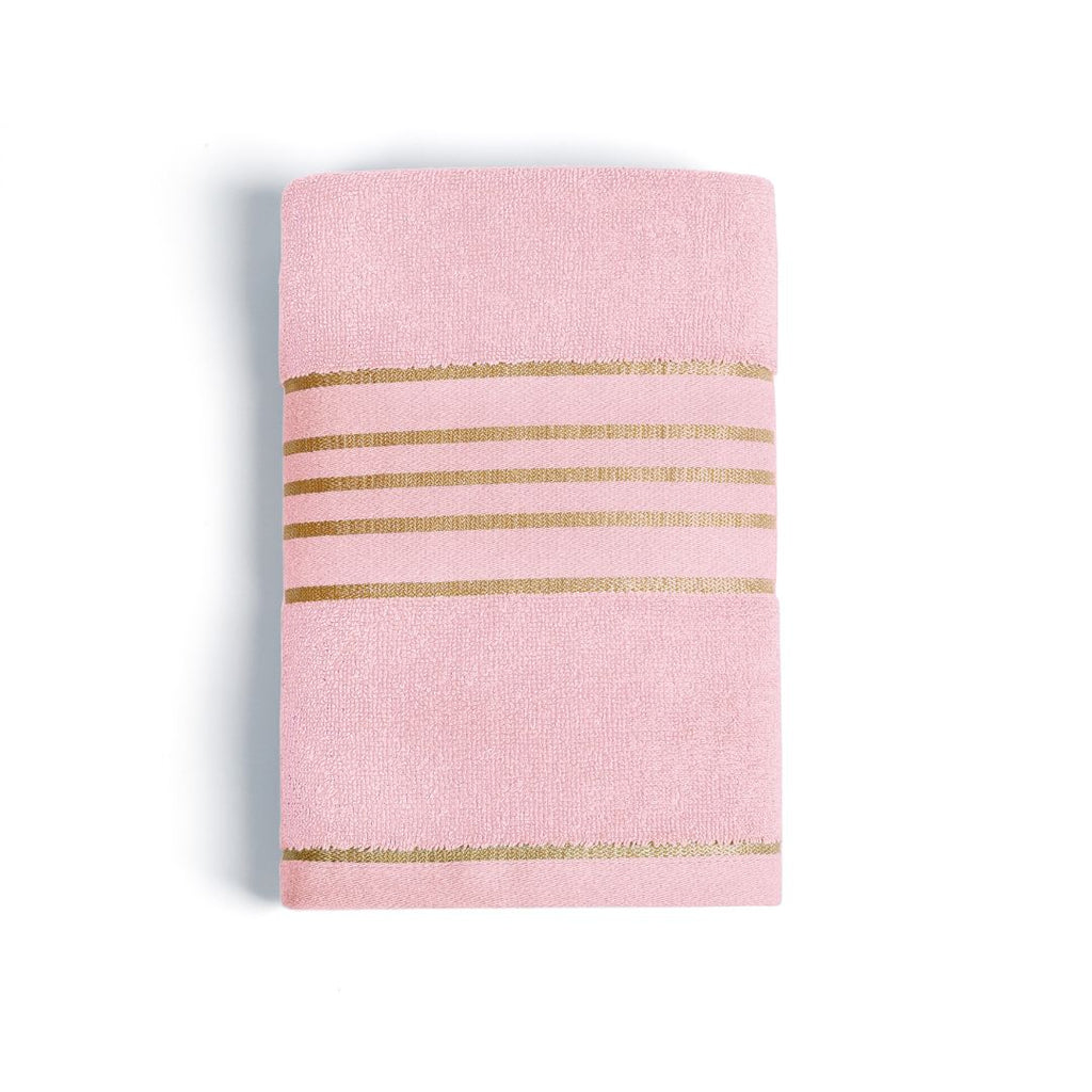 Combed Cotton Pink Towel Pack Of 2 & 4