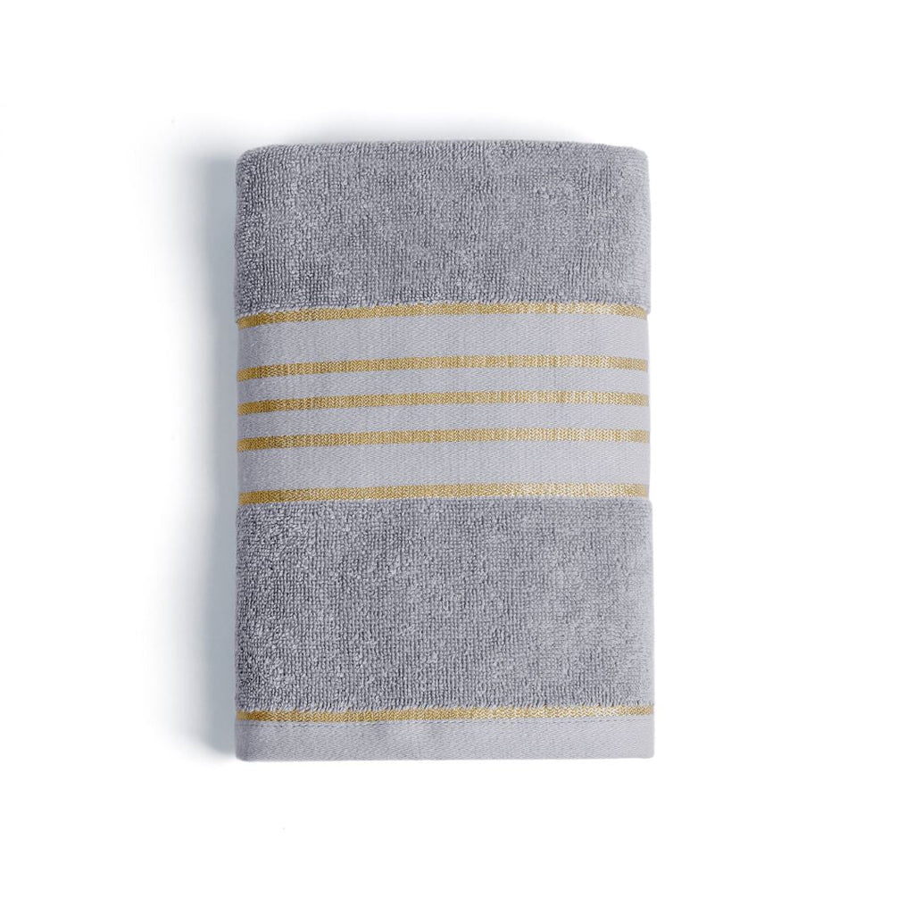 Combed Cotton Grey Towel Pack Of 2 & 4