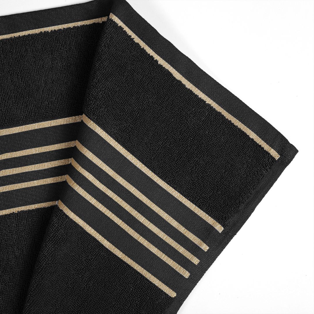 Combed Cotton Black Towel Pack Of 2 & 4