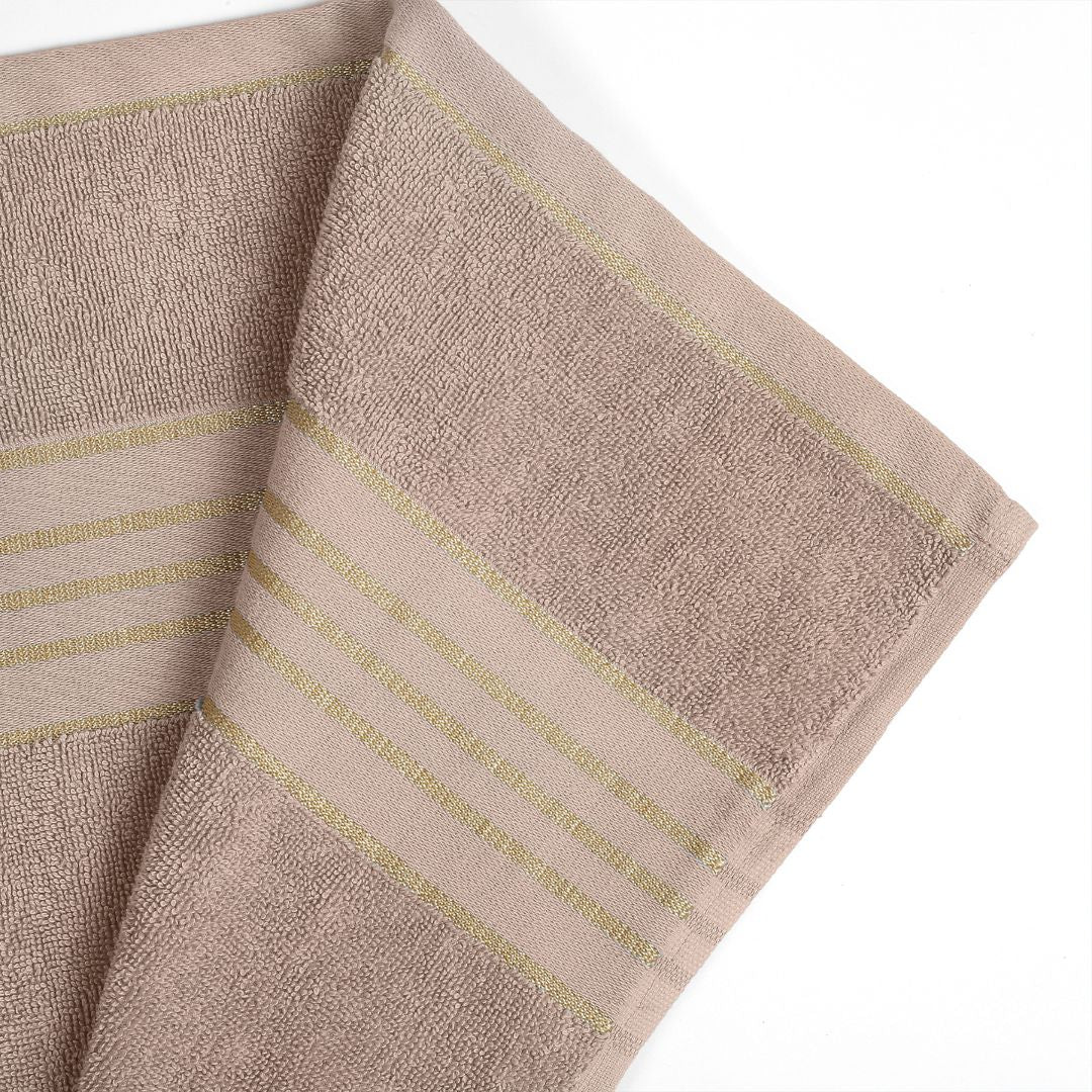 Combed Cotton Beige Towel Pack Of 2 & 4