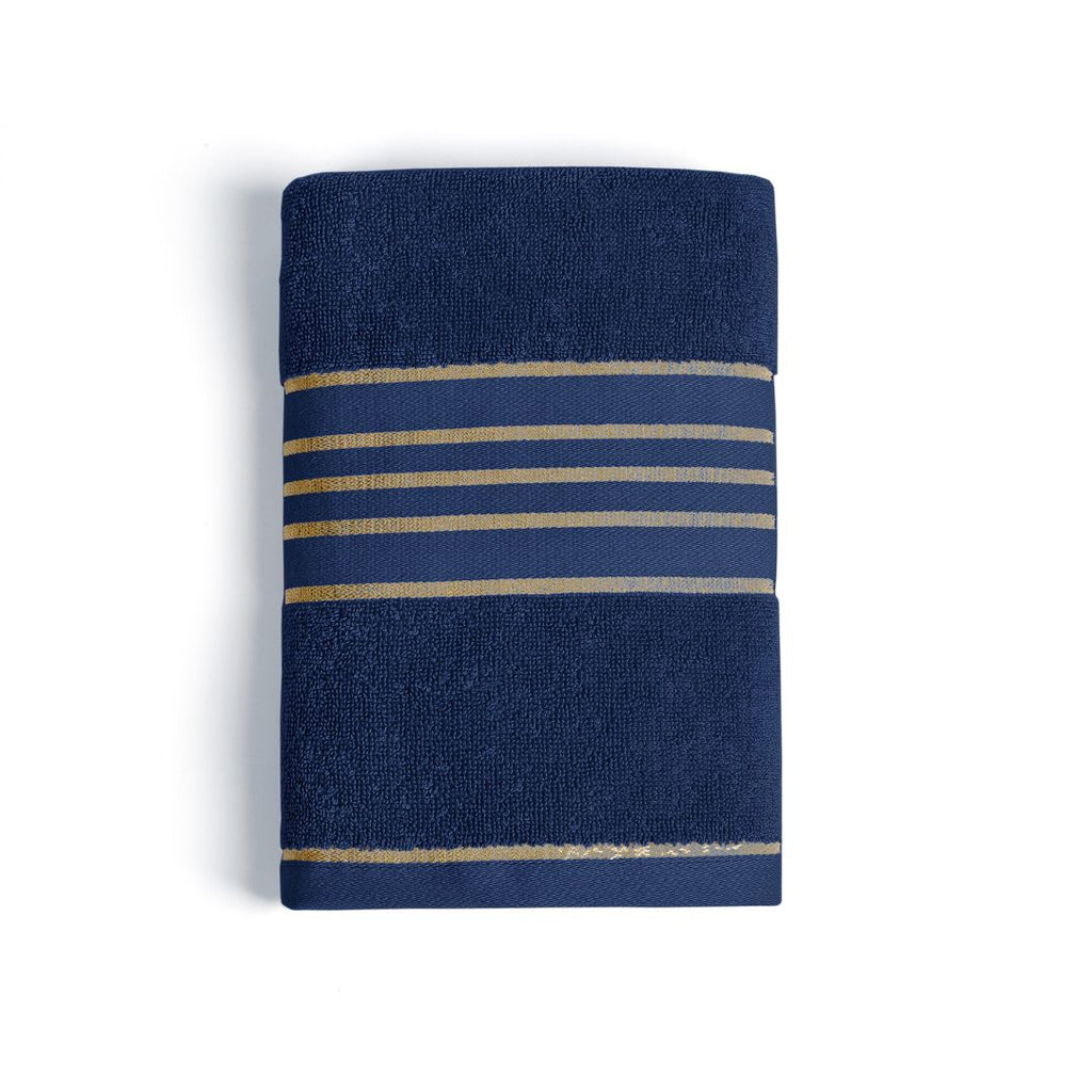 Combed Cotton Navy Towel Pack Of 2 & 4