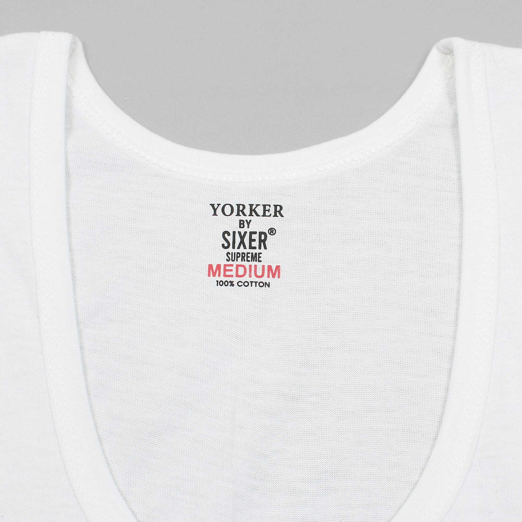 Yorker Men's Vest Half Sleeves 100% Cotton