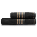 Combed Cotton Black Towel Pack Of 2 & 4
