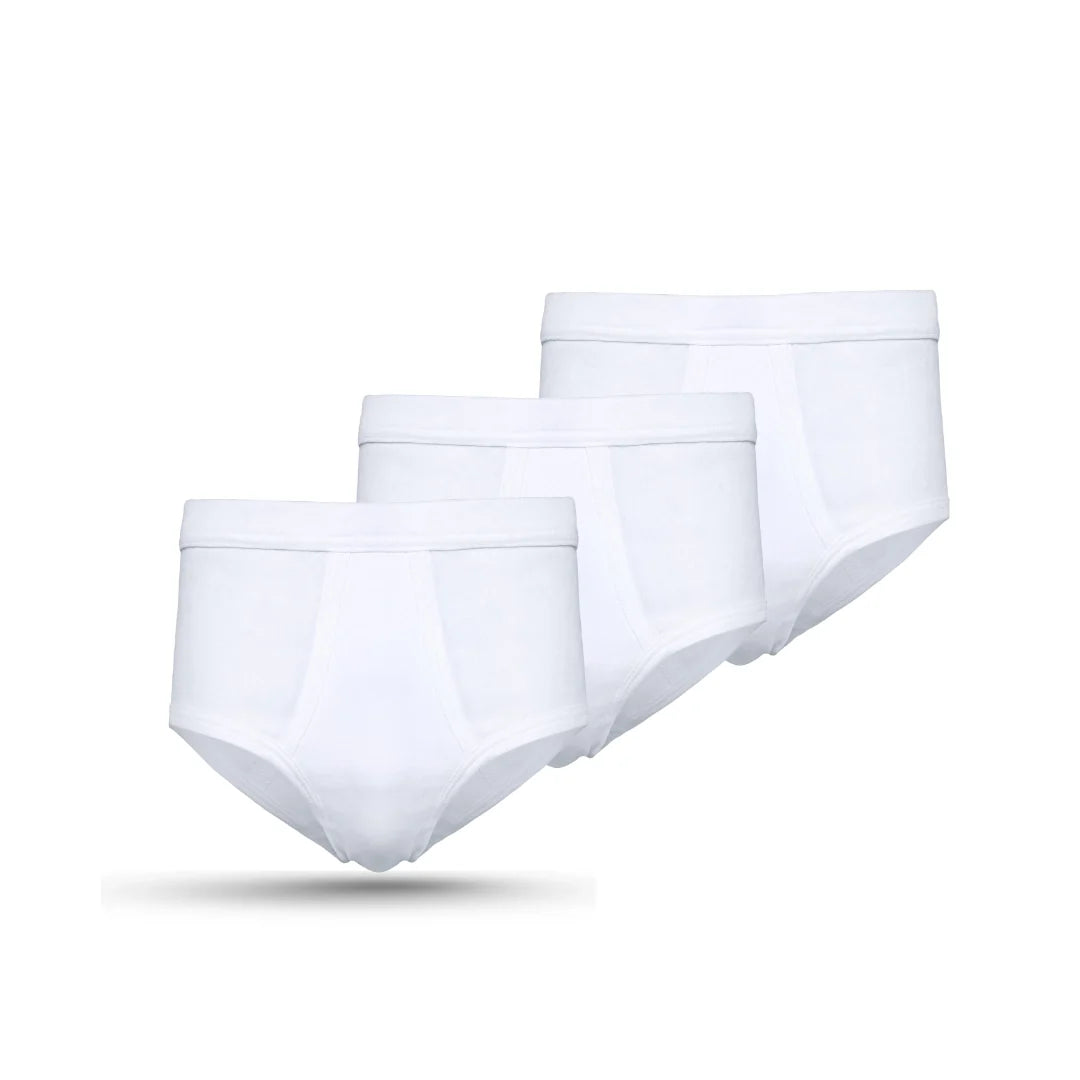Sixer Supreme Men's Briefs - White - Pack of 3