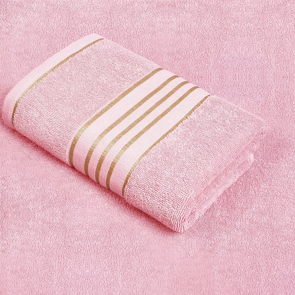 Combed Cotton Pink Towel Pack Of 2 & 4