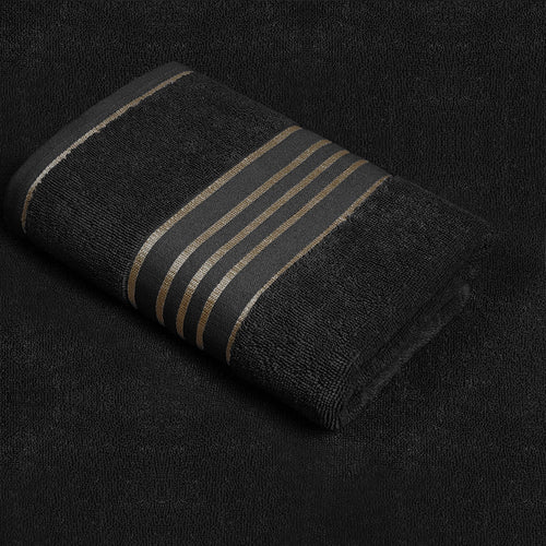 Combed Cotton Black Towel Pack Of 2 & 4