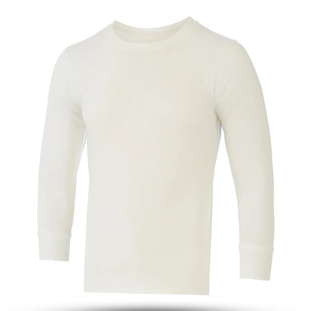 Kids Round Neck - White