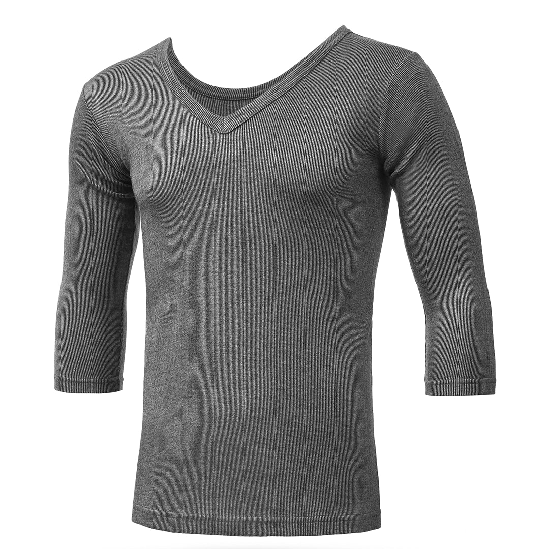 Women 3/4 Sleeves Woollen Thermal - Grey