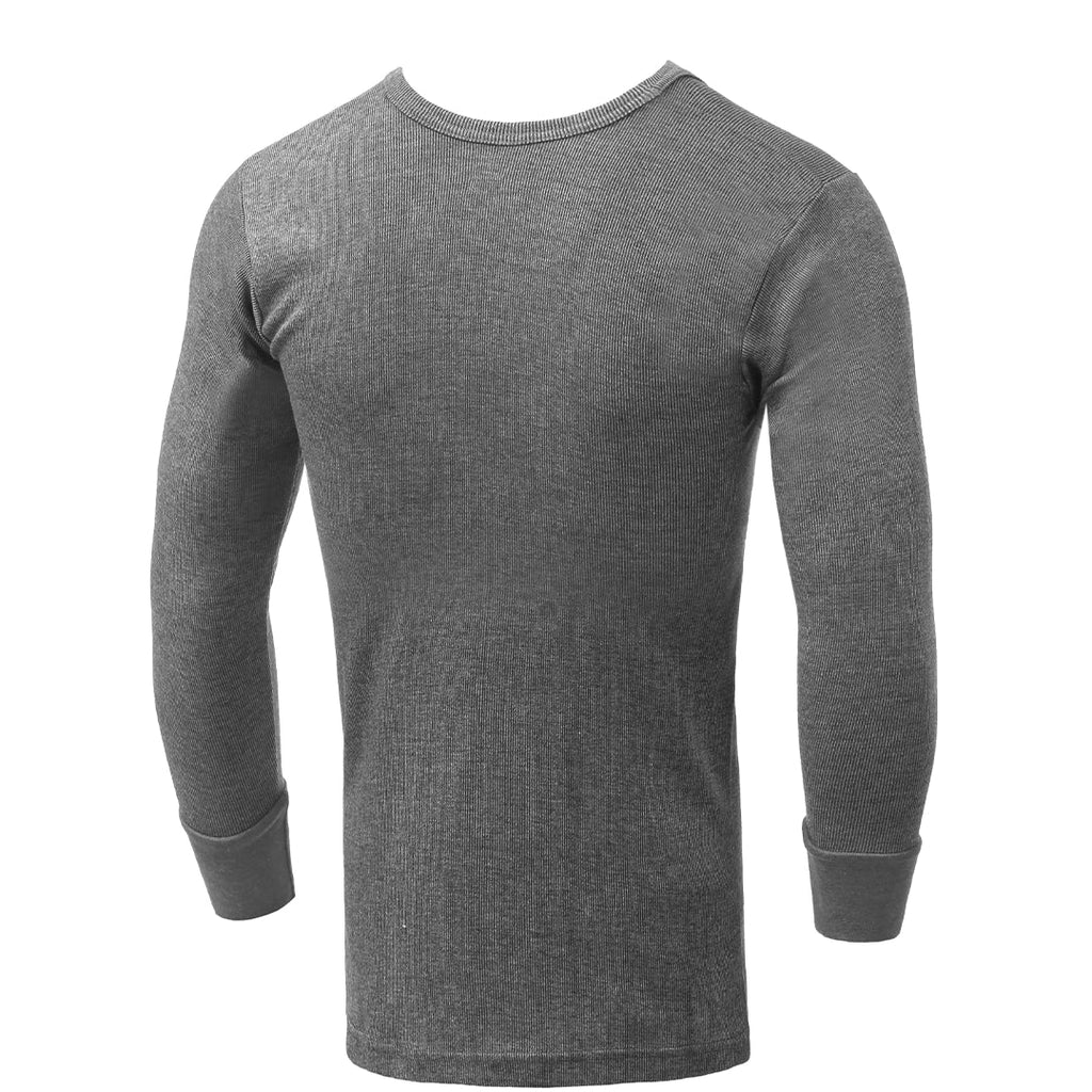 Men's Long Sleeves Woollen Thermal - Grey