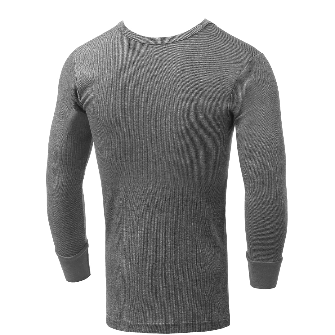 Men's Long Sleeves Woollen Thermal - Grey
