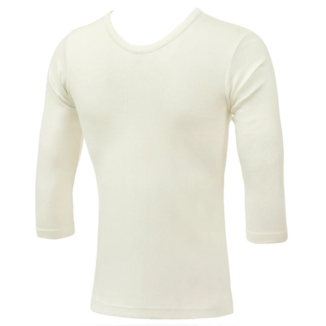 Women's 3/4 Sleeves Woollen Thermal - Off White
