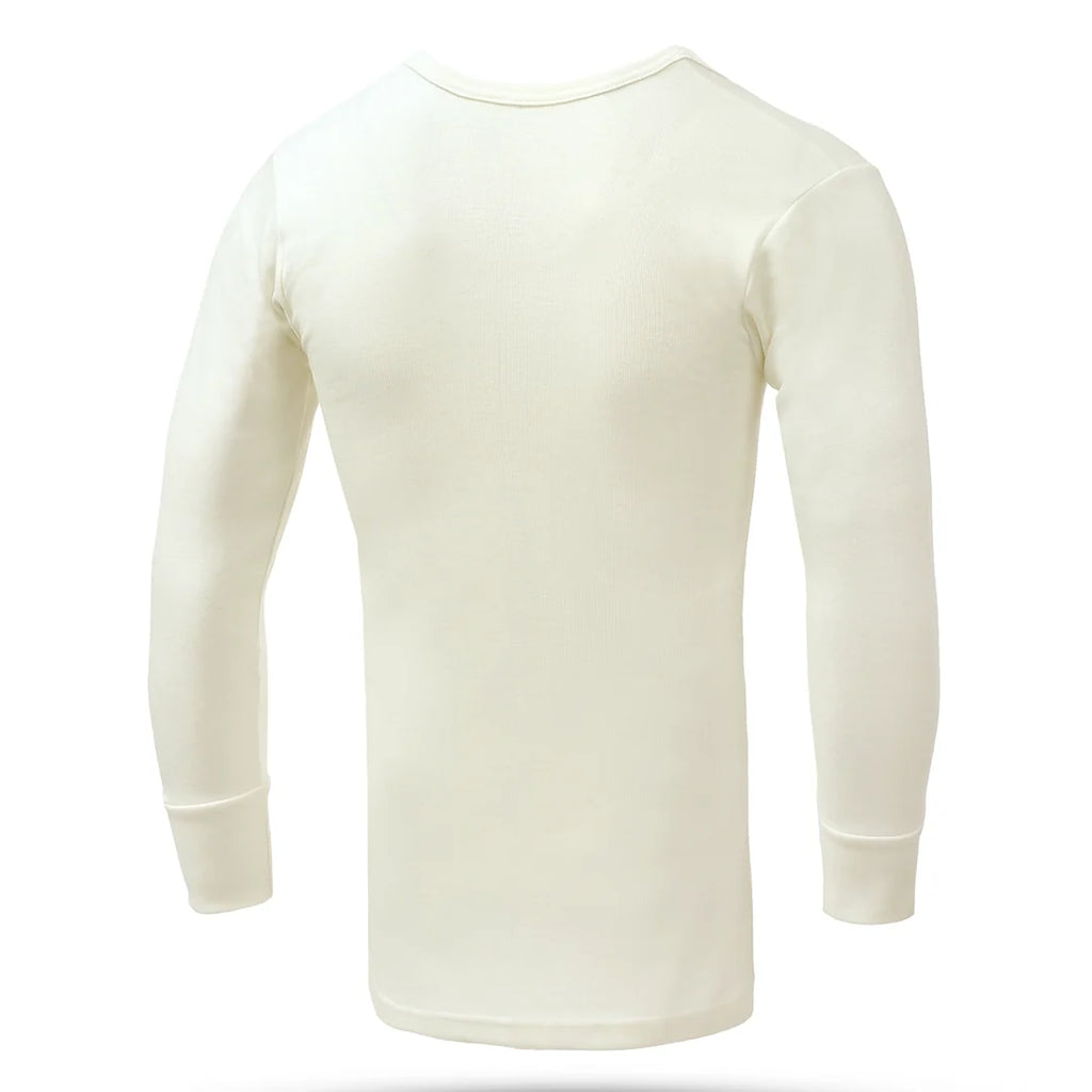 Men's Long Sleeves Woollen Thermal - Off White