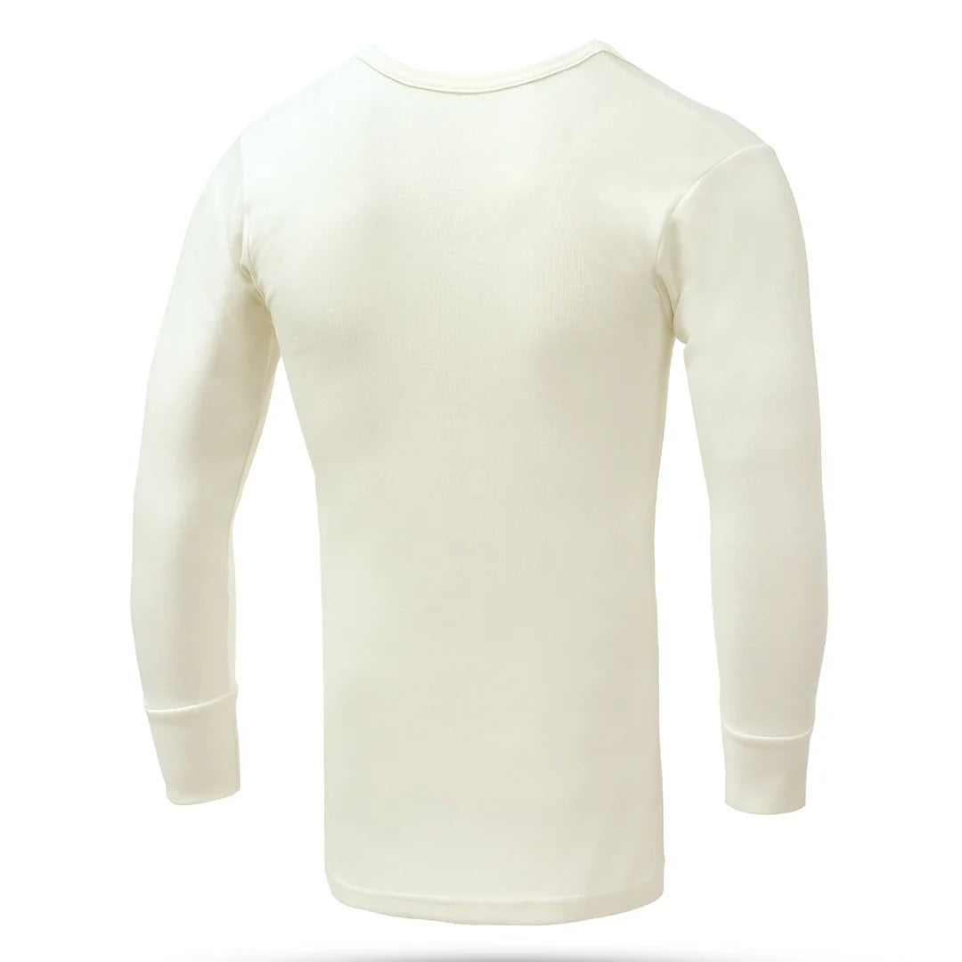 Men's Long Sleeves Woollen Thermal - Off White