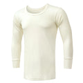 Men's Long Sleeves Woollen Thermal - Off White