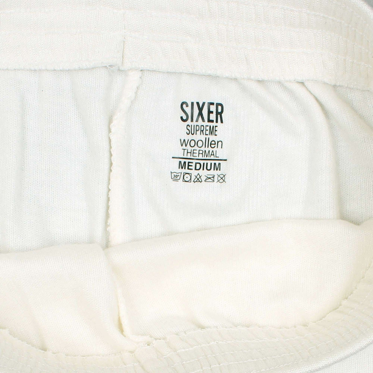 Women 3/4 Sleeves Woollen Thermal 2 Pc Set - Off White