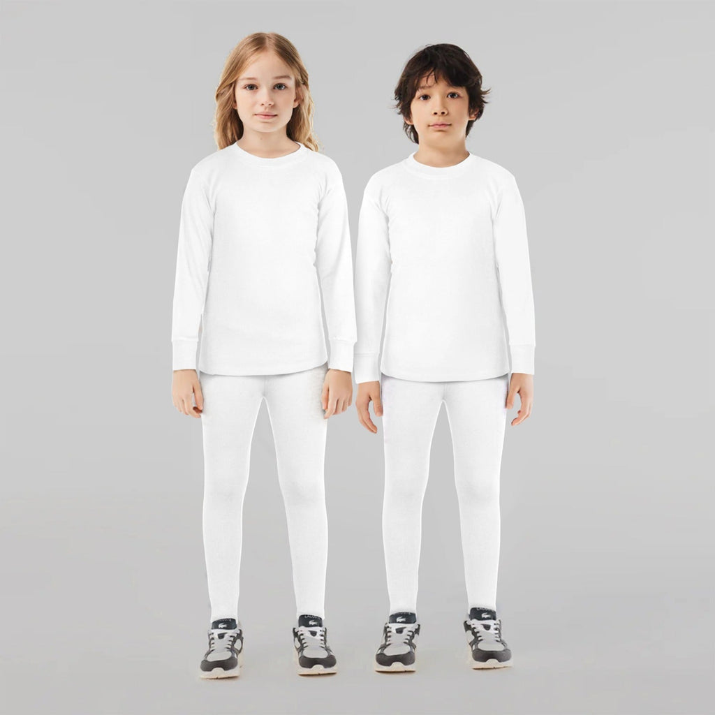 Kids Unisex Warmer 2 Pc Set - White