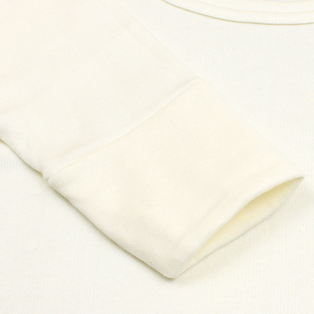 Men's Long Sleeves Woollen Thermal 2 Pc Set -Off White