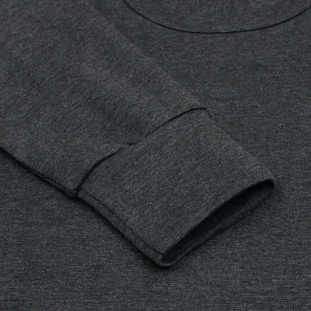 Men's Long Sleeves Warmer 2 Pc Set-Dark Grey