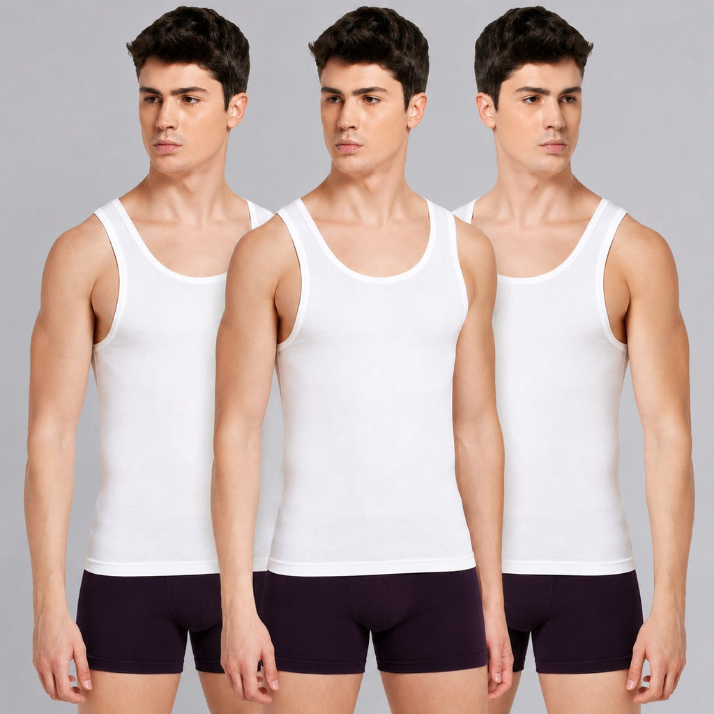 All-Rounder Essential Vests Sleeveless pack of 3