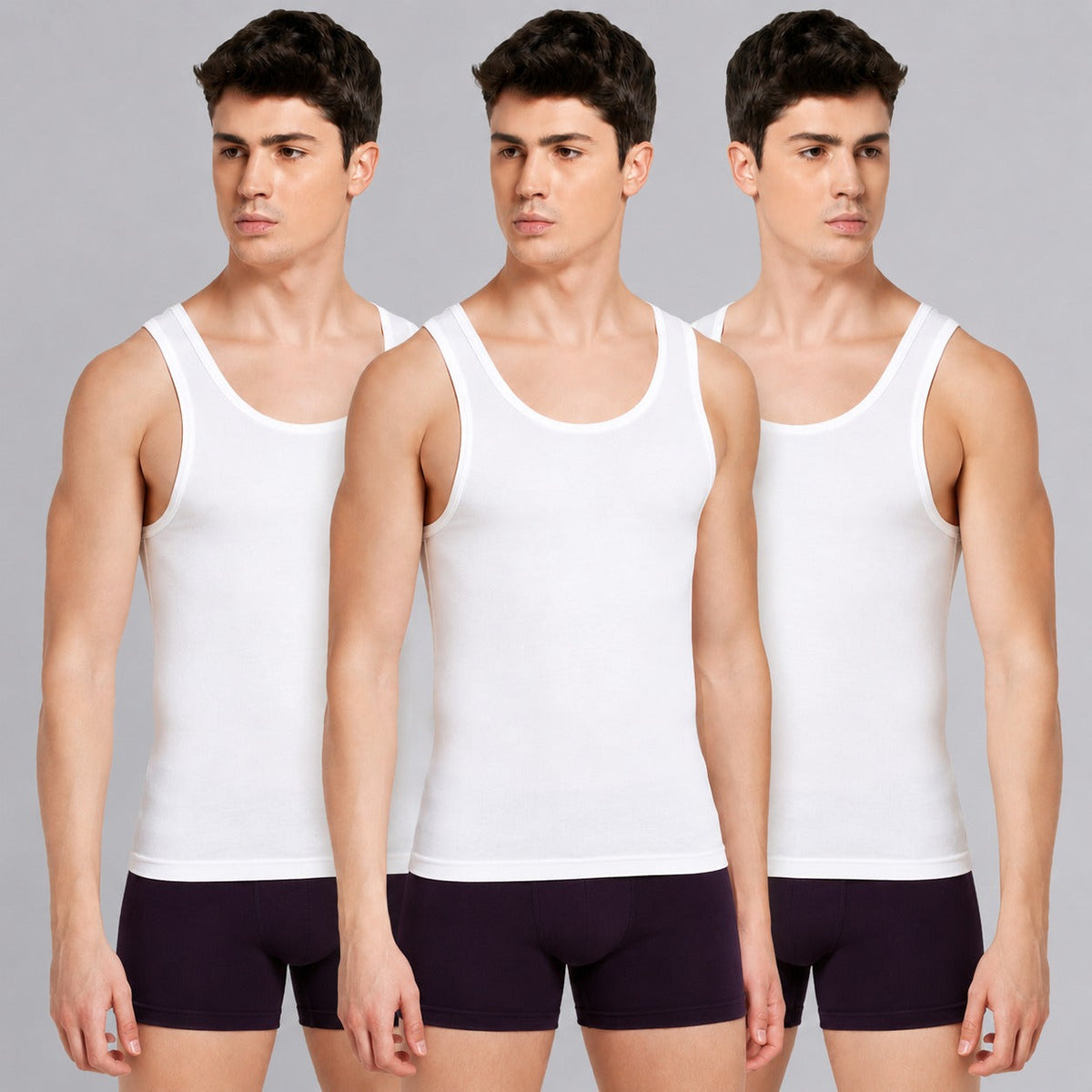 All-Rounder Essential Vests Sleeveless pack of 3