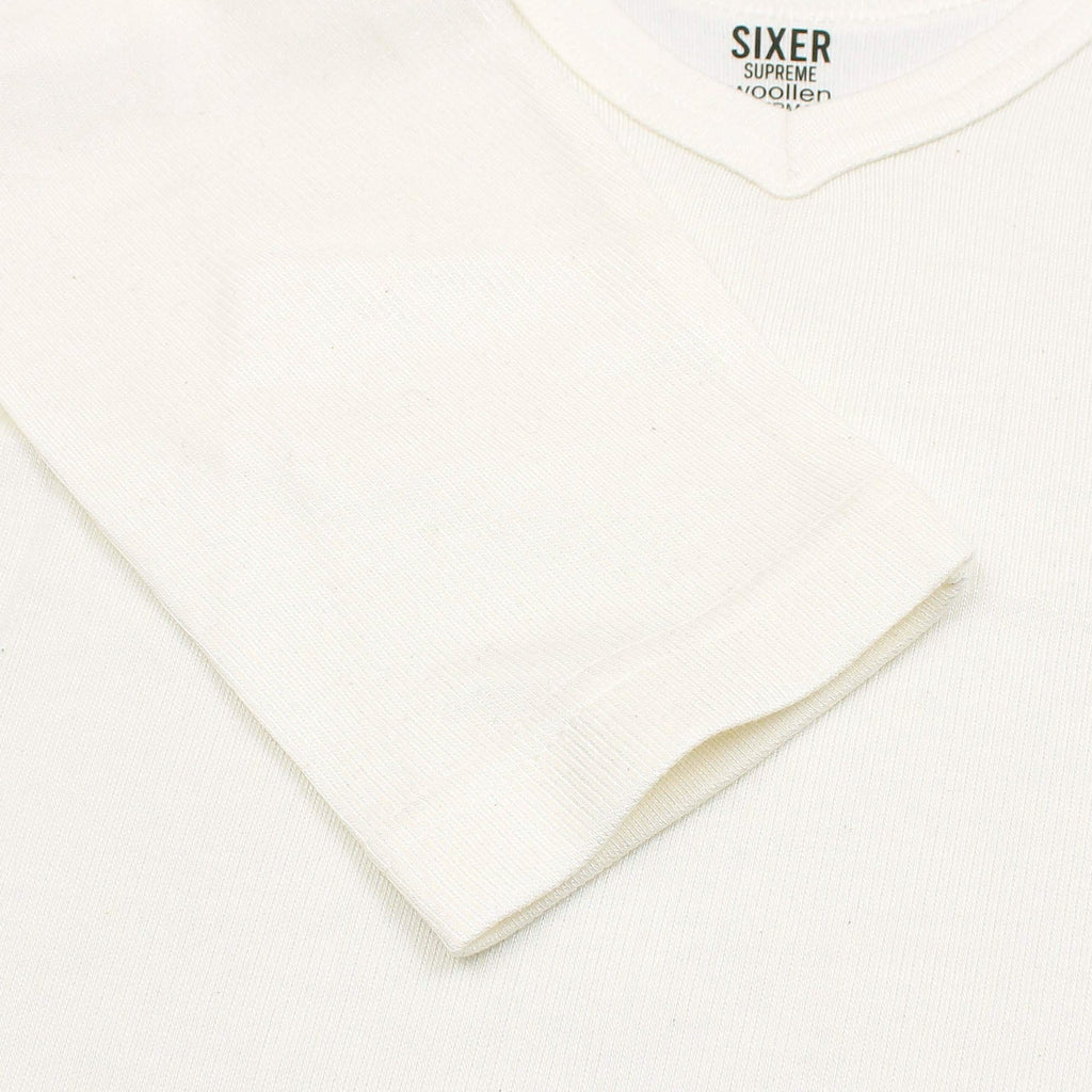 Women's 3/4 Sleeves Woollen Thermal - Off White