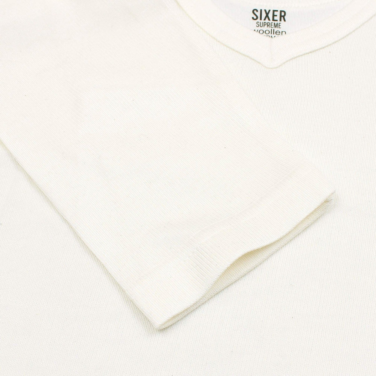 Women's 3/4 Sleeves Woollen Thermal - Off White