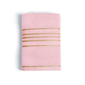 Combed Cotton Striped Towel - Pink