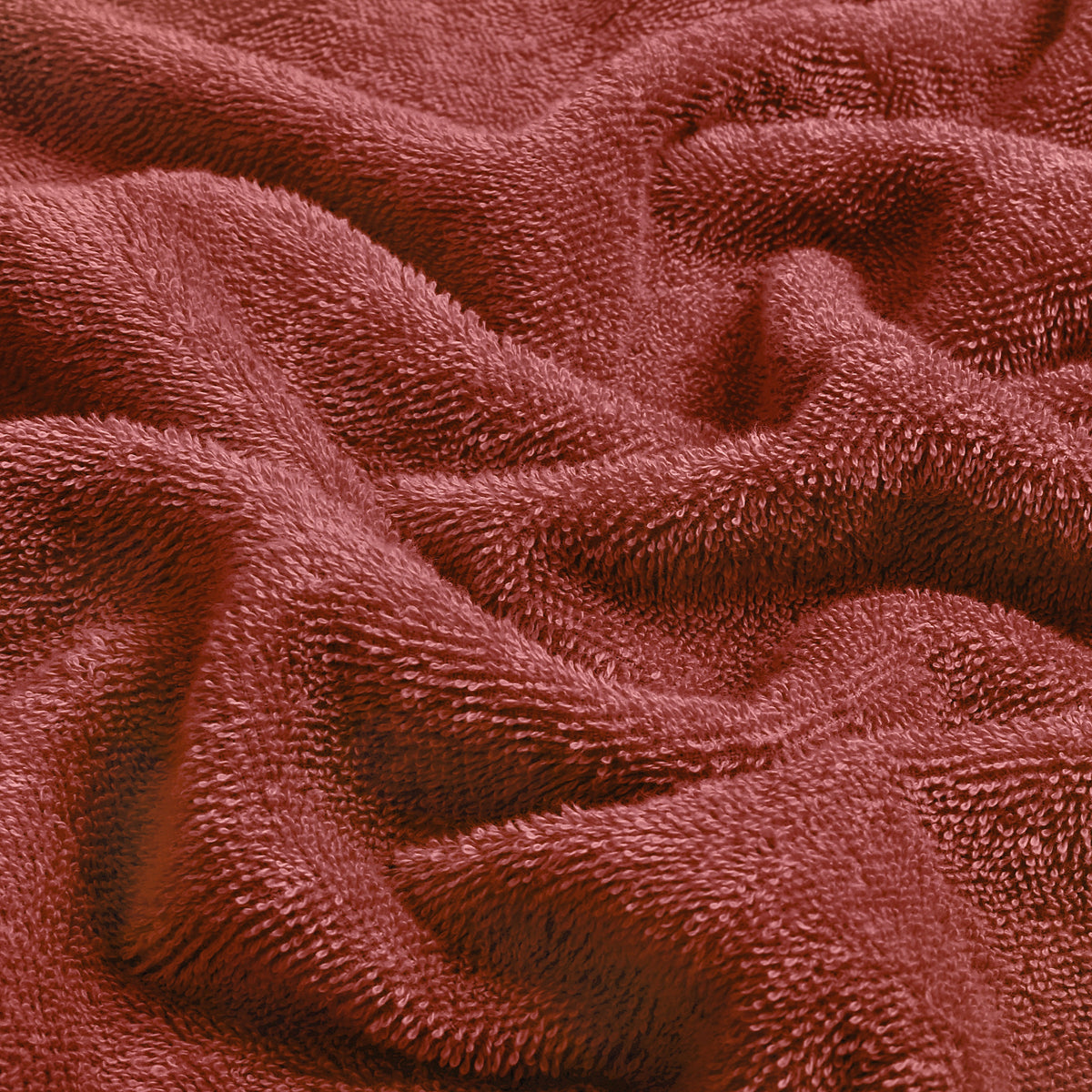 Combed Cotton Striped Towel - Rust